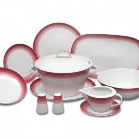 Tom červená linka obedová súprava 27 D