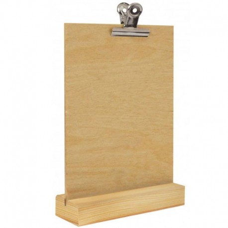 Stojan na menu - so štipcom natural