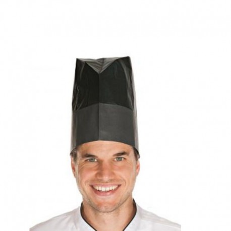 Kuchárska čapica papierová Excellent čierna