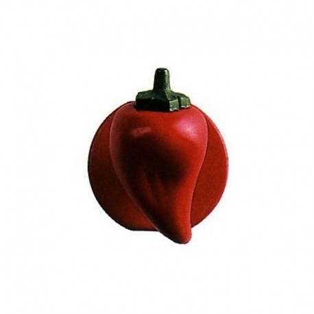 Gombík na rondón, červená paprička