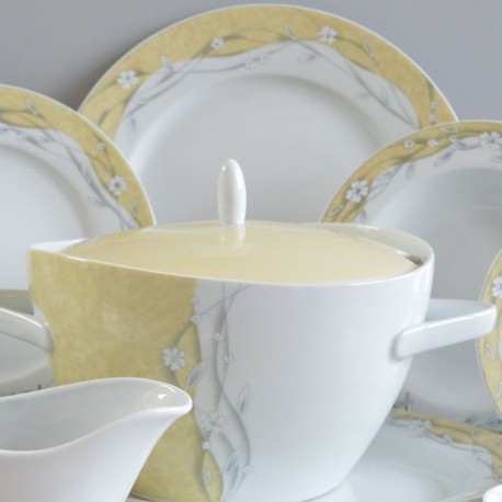 Sylvie obedová súprava so žltým pásom 27 D