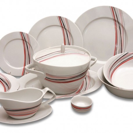 Sylvie obedová súprava s prúžkami 27 D