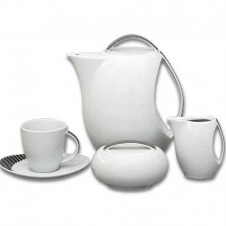 Loos čierne pruhy kávová súprava 17 D