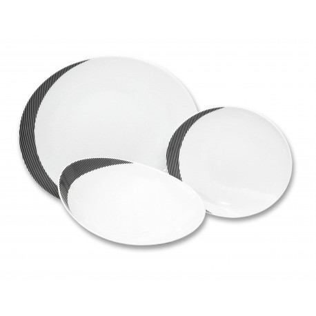 Loos čierne pruhy tanierová súprava 18 D