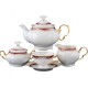 Červeno - zlatá čajová súprava 17 D