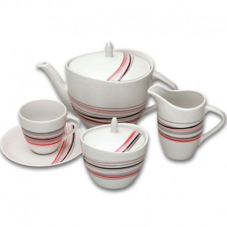 Sylvie čajová súprava s prúžkami 17 D