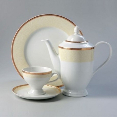 Žlto zlatá kávová súprava 17 D