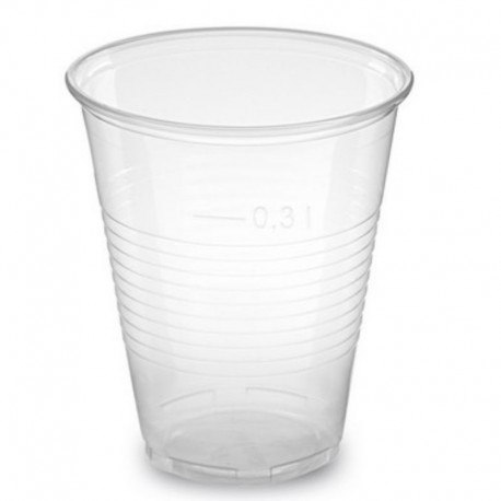 Pohár 300 ml vrúbkovaný - priesvitný