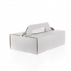 Krabica na zákusky (50 ks) 19x15x8,5 cm s biela