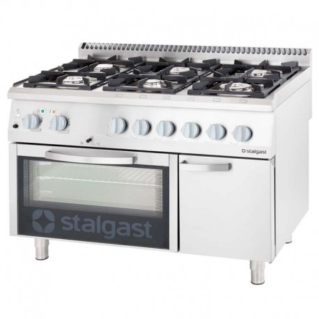 6-Plynový sporák s plynovou rúrou GN2/1