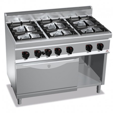 Plynový sporák 6 horákov s plynovou rúrou