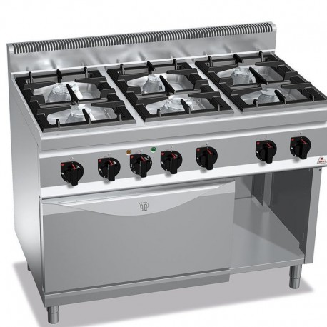 Plynový sporák 6 horákov s elektrickou rúrou