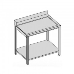 Odoberací stôl s policou, hl 600 - 800 mm, šír 800 - 1900 mm