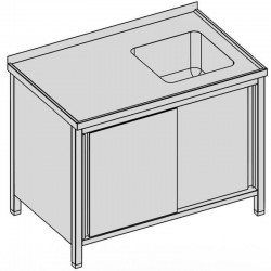 Umýv. stôl krytý s pos. dverami, hl 600 - 800 mm, ší 800 - 1800 mm