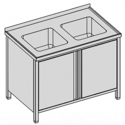 Umýv. stôl, 2xdrez, kryt, kríd. dvere, hl 600 - 800 mm, šír 1100 - 1400 mm