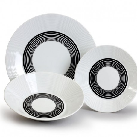 Lea tanierová súprava 18 D - čierne pruhy