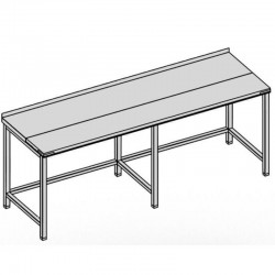 Prac. stôl rozráb. dlhý, hl 600-700-800 mm, šír 200 mm - 2800 mm