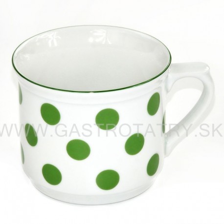 Hrnček varak - zelené bodky