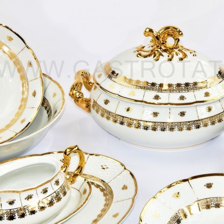 Zlaté zdobenie - obedová súprava 27 D