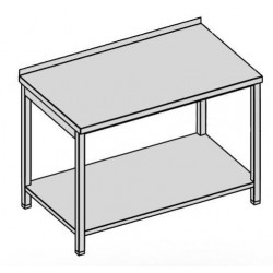 Pracovný stôl s policou hl 600-700-800 mm, šír 600 mm - 1900 mm