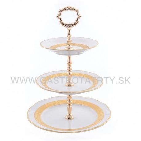 Zlatý ornament - etažérka 3 D