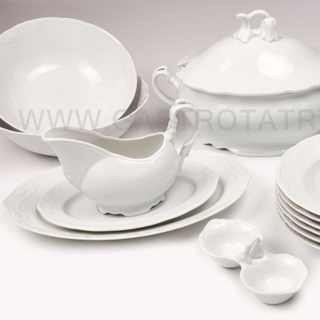 Obedová súprava Tulip biela SP 27 D