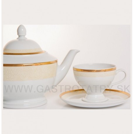 Žlto zlatá čajová súprava 17 D