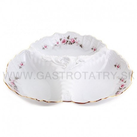 BERNADOTTE miska 3-d. kabaret malý šedo-ruž.kv. zl.l.