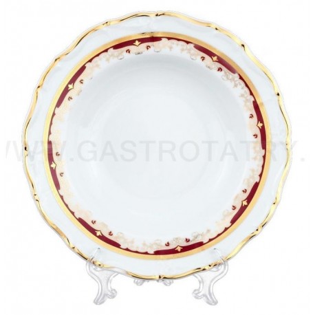 MARIE-LOUISE tanier hĺboký 23 cm zl.-červ.