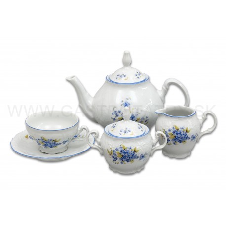 Nezábudky čajová súprava modrá linka 17 D