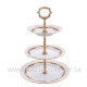 Maria Louise etažérka tmavomodro-zlatý ornament 3 D