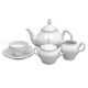 Čajová súprava biela platinová linka 17 D