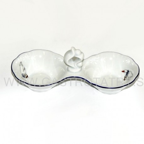 CONSTANCE solnička-korenička 2 dielna dekor Husi