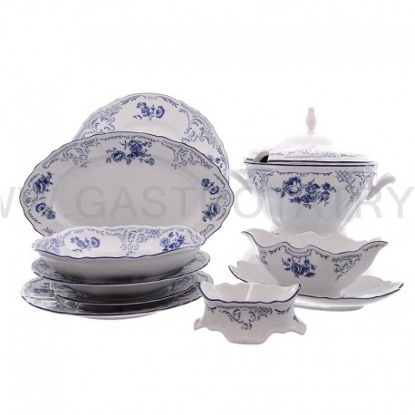 Bernadotte obedová súprava dekor modrý kvetový ornament 26 D m.l.