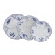 BERNADOTTE tanierová sada 18 D modrý kvet ornament