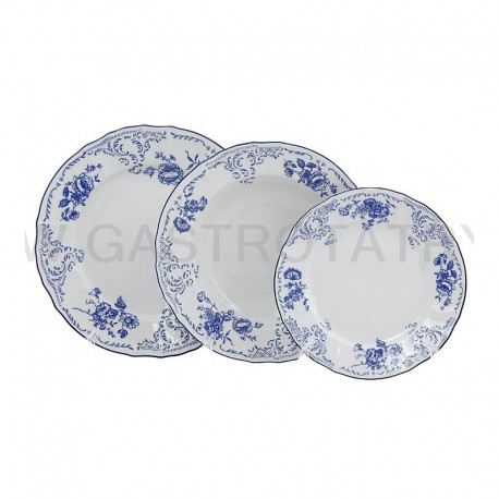 BERNADOTTE tanierová sada 18 D modrý kvet ornament