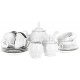 Čajová súprava biela platinová linka 17 D