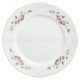 BERNADOTTE šedo-ružový kvet + zlatá linka tanierová súprava 18 D