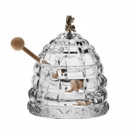 Dóza na med 320 ml Včelí úľ (krištáľ)