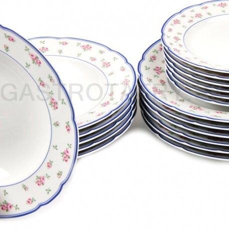 Tanierová súprava Rose ruža ružová 18 D