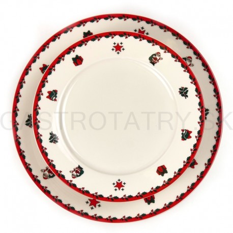 Tanier dezertný 21 cm ivory vianoce