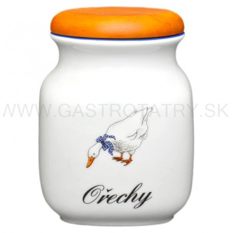 Dóza na potraviny Husi s popisom 0,6 husi