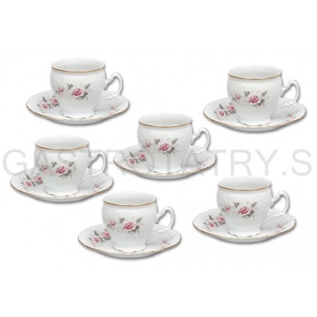 ŠAPO mokka 115 Bernadotte šedo-ruž.kv. zl.lin.