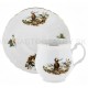 Hrnček JONÁŠ sada 12 ks s podšálkou Bernadotte Poľovnícka + zl. linka