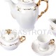 Kávová (mokka) súprava jemný zlatý ornament 17 D