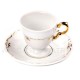 Kávová (mokka) súprava jemný zlatý ornament 17 D