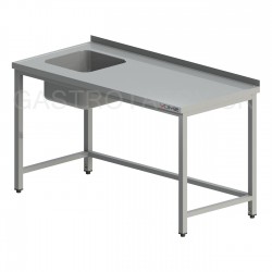 Umývací stôl s drezom, hl 600 - 800 mm, šír 800 - 1900 mm