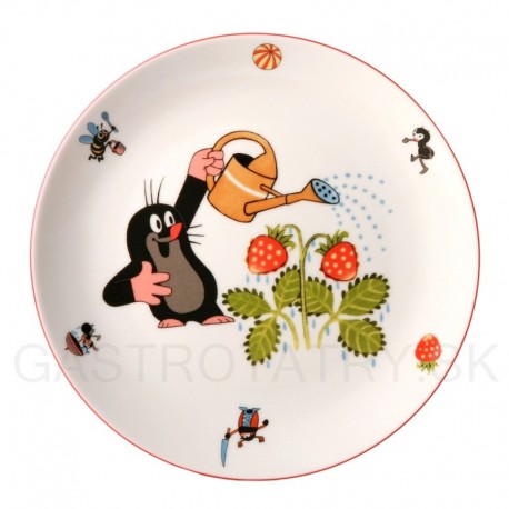 Krtko plytký tanier jahody (coup)