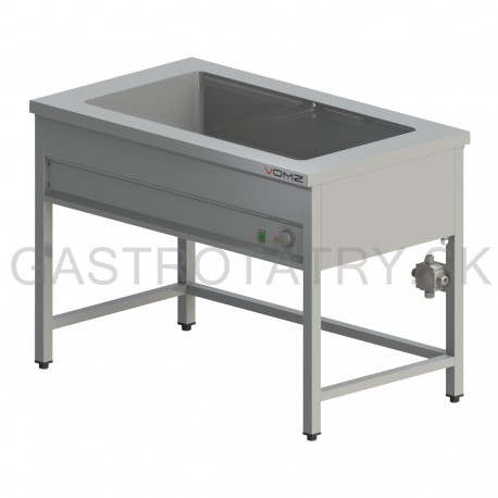 Výdajný ohrievací pult, lisovaná vaňa, 4x GN 1/1