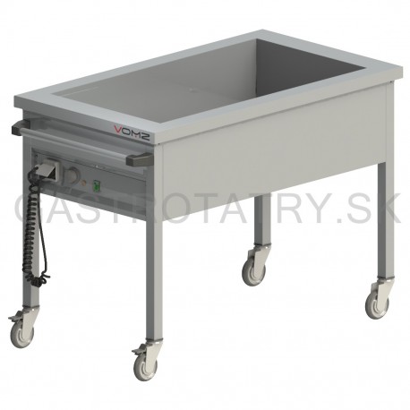 Výdajný ohrievací vozík, h 1150 mm, š 650 mm, 3x GN 1/1